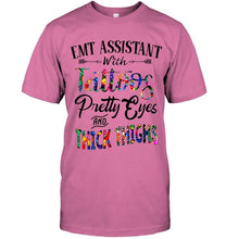 Load image into Gallery viewer, EMT Assistant with Tattoos Pretty eyes and thick thighs White T Shirt