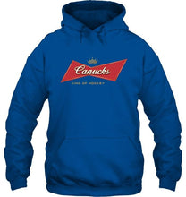 Load image into Gallery viewer, Vancouver Canucks king of hockey budweiser shirt