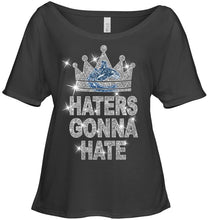 Load image into Gallery viewer, Vancouver Canucks king haters gonna hate crown glitter pattern t shirt