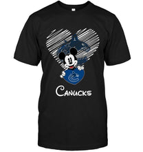 Load image into Gallery viewer, Mickey loves Vancouver Canucks fan shirt