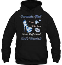 Load image into Gallery viewer, Canucks Girl I am who I am your approval isn't needed Vancouver Canucks fan high heel glittering shirt