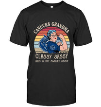 Load image into Gallery viewer, Vancouver Canucks strong grandma classy sassy and a bit smart asy retro art t shirt