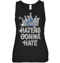 Load image into Gallery viewer, Vancouver Canucks king haters gonna hate crown glitter pattern t shirt