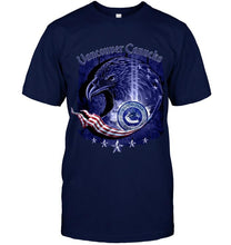 Load image into Gallery viewer, vancouver canucks eagle american flag shirt