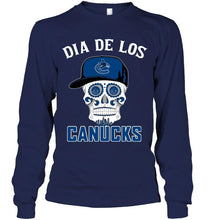 Load image into Gallery viewer, Dia de los Vancouver Canucks sugar skull poco loco shirt