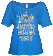 Load image into Gallery viewer, Vancouver Canucks king haters gonna hate crown glitter pattern t shirt