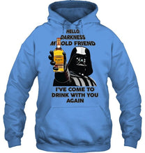 Load image into Gallery viewer, Darth vader loves Jose Cuervo tequila Hello darkness my old friend i've come to drink with you again t shirt