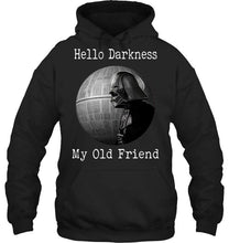 Load image into Gallery viewer, Hello darkness my old friends star wars darth vader fan t shirt