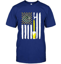 Load image into Gallery viewer, Vancouver Canucks Beer american flag shirt