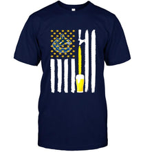 Load image into Gallery viewer, Vancouver Canucks Beer american flag shirt