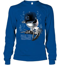 Load image into Gallery viewer, Fear the Vancouver Canucks jack skellington fan shirt