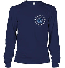 Load image into Gallery viewer, Stand for the flag kneel for the cross Vancouver Canucks nation shirt