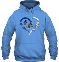 Load image into Gallery viewer, Go Blue Go white Vancouver Canucks fan heart shirt
