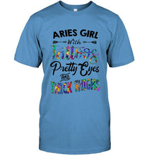 Load image into Gallery viewer, Aries girl with tattoos pretty eyes and thick thighs Ash T Shirt