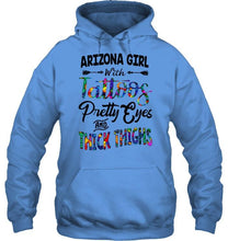 Load image into Gallery viewer, Arizona girl tattoos pretty eyes and thick thighs White T Shirt