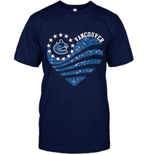 Load image into Gallery viewer, Vancouver Canucks glitter heart shirt