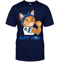 Load image into Gallery viewer, Vancouver Canucks cat mom strong mom for fan t shirt
