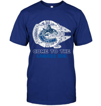 Load image into Gallery viewer, Come to Vancouver Canucks side star wars millennium falcon fan t shirt