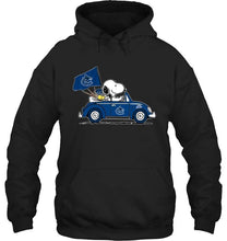 Load image into Gallery viewer, Snoopy drives Vancouver Canucks beetle car fan t shirt