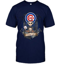 Load image into Gallery viewer, Chicago Cubs Jack Skellington shirt