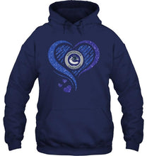 Load image into Gallery viewer, Vancouver Canucks heart glittering shirt