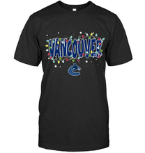 Load image into Gallery viewer, Vancouver Canucks christmas fairy lights t shirt