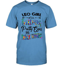 Load image into Gallery viewer, leo girl with tattoos pretty eyes and thick thighs Ash T Shirt