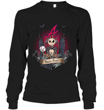 Load image into Gallery viewer, Atlanta Braves Jack Skellington shirt