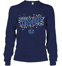 Load image into Gallery viewer, Vancouver Canucks christmas fairy lights t shirt