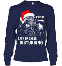 Load image into Gallery viewer, I find you lack of cheer disturbing christmas santa darth vader star wars fan t shirt