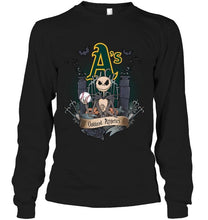 Load image into Gallery viewer, Oakland Athletics Jack Skellington shirt