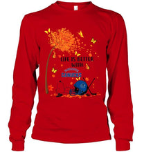 Load image into Gallery viewer, Life is better with Vancouver Canucks snoopy sleeping under autumn tree hoodie