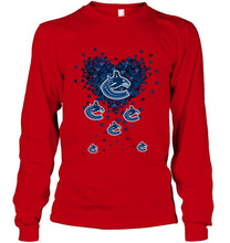 Load image into Gallery viewer, Vancouver Canucks tiny hearts shape hoodie