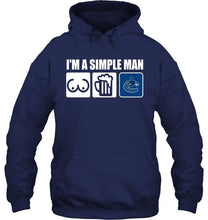 Load image into Gallery viewer, I'm simple man loves bobs beer Vancouver Canucks fan shirt