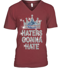 Load image into Gallery viewer, Vancouver Canucks king haters gonna hate crown glitter pattern t shirt