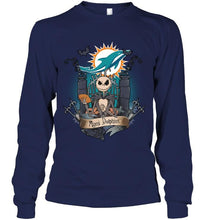 Load image into Gallery viewer, Miami Dolphins Jack Skellington shirt