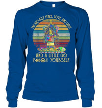 Load image into Gallery viewer, I'm Mostly Peace Love And Light And A Little Go Yoga Tattoo T Shirt