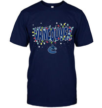 Load image into Gallery viewer, Vancouver Canucks christmas fairy lights t shirt