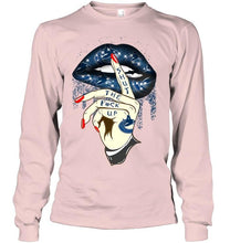 Load image into Gallery viewer, Shut the f ck up sexy Vancouver Canucks glittering lips shirt