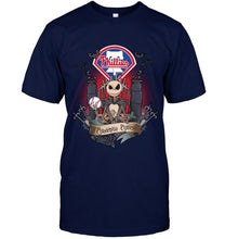 Load image into Gallery viewer, Philadelphia Phillies Jack Skellington shirt