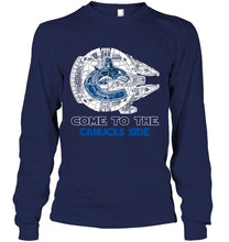 Load image into Gallery viewer, Come to Vancouver Canucks side star wars millennium falcon fan t shirt