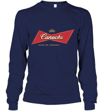 Load image into Gallery viewer, Vancouver Canucks king of hockey budweiser shirt