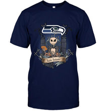 Load image into Gallery viewer, Seattle Seahawks Jack Skellington shirt
