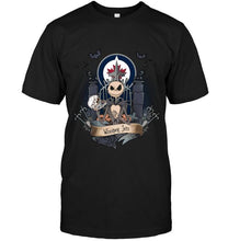 Load image into Gallery viewer, Winnipeg Jets Jack Skellington shirt
