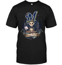 Load image into Gallery viewer, Milwaukee Brewers Jack Skellington shirt