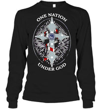 Load image into Gallery viewer, One nation under god Vancouver Canucks jesus cross T Shirt