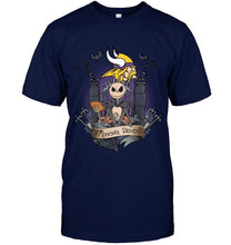 Load image into Gallery viewer, Minnesota Vikings Jack Skellington shirt