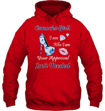 Load image into Gallery viewer, Canucks Girl I am who I am your approval isn't needed Vancouver Canucks fan high heel glittering shirt