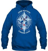 Load image into Gallery viewer, One nation under god Vancouver Canucks jesus cross T Shirt