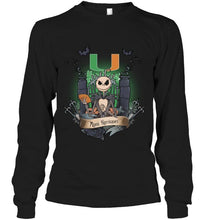 Load image into Gallery viewer, Miami Hurricanes Jack Skellington shirt